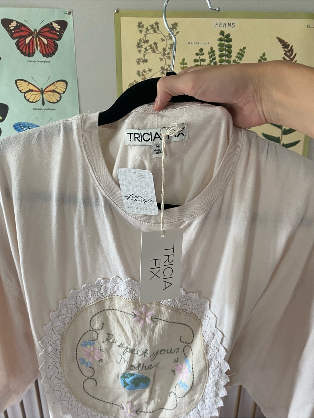 NWT Free People x Tricia Fix Respect Your Mother Tee t shirt - Picture 5 of 9